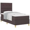 vidaXL Boxspringbett mit Matratze Dunkelbraun 90 x 200 cm Stoff