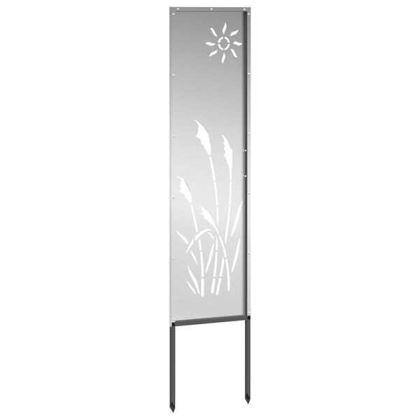 vidaXL Garten Sichtschutz-Leinwand Silber 32 x 140 cm Verzinkter Stahl