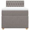 vidaXL Boxspringbett mit Matratze Taupe 100x200 cm Stoff