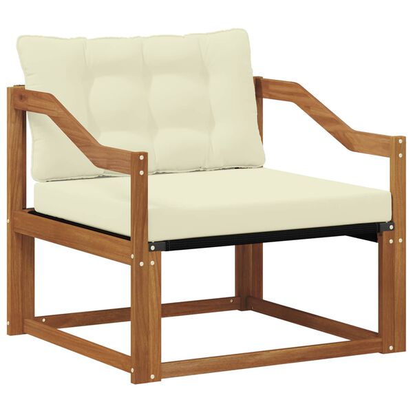 vidaXL Outdoor-Sofagarnitur Massives Akazienholz und Textilene Natur