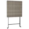 vidaXL Bistrotisch Klappbar Grau 55x54x71 cm Poly Rattan