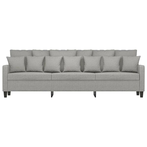 vidaXL 3-Sitzer-Sofa Hellgrau 210 cm Stoff