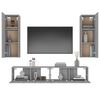 vidaXL 4-tlg. TV-Schrank-Set Grau Sonoma Holzwerkstoff