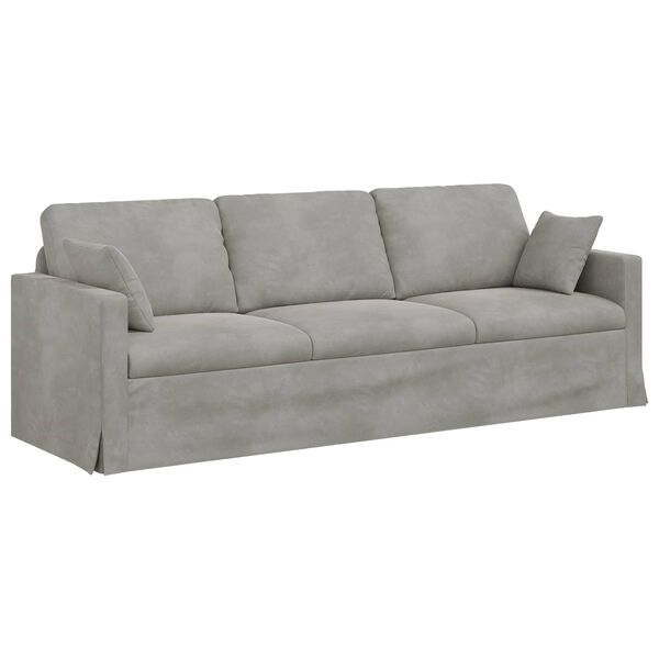 vidaXL Sofa Hellgrau 228 x 78 x 80 cm Samt