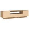 vidaXL TV-Schrank mit LED-Leuchten Artisan-Eiche 160x35x40 cm