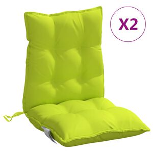 vidaXL Niedriglehner-Auflagen 2 Stk. Knallgr&uuml;n Oxford-Gewebe