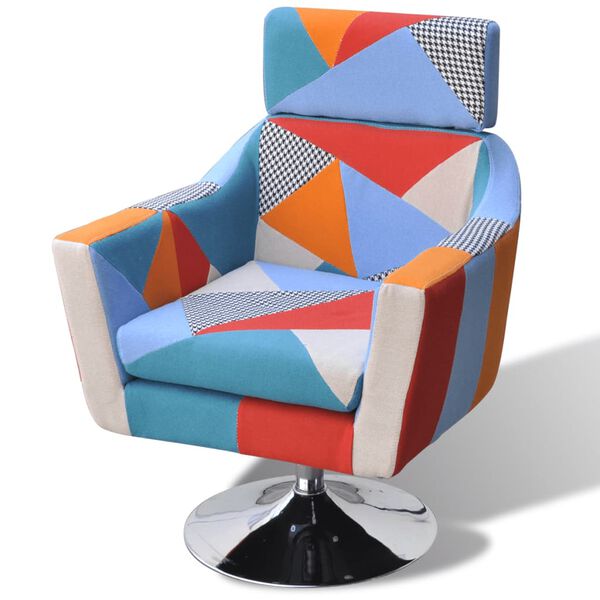 vidaXL TV-Sessel mit Patchwork-Design Stoff