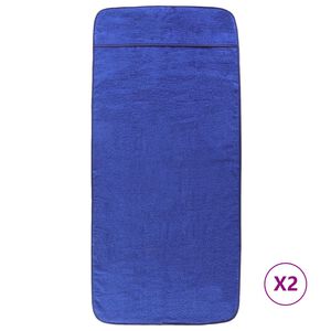 vidaXL Strandt&uuml;cher 2 Stk. K&ouml;nigsblau 60x135 cm Stoff 400 GSM