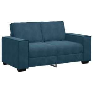 vidaXL 2-Sitzer-Sofa Blau 160x78x84 cm Samt