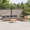 vidaXL Gartensofa-set 5 pcs Braun und Grau