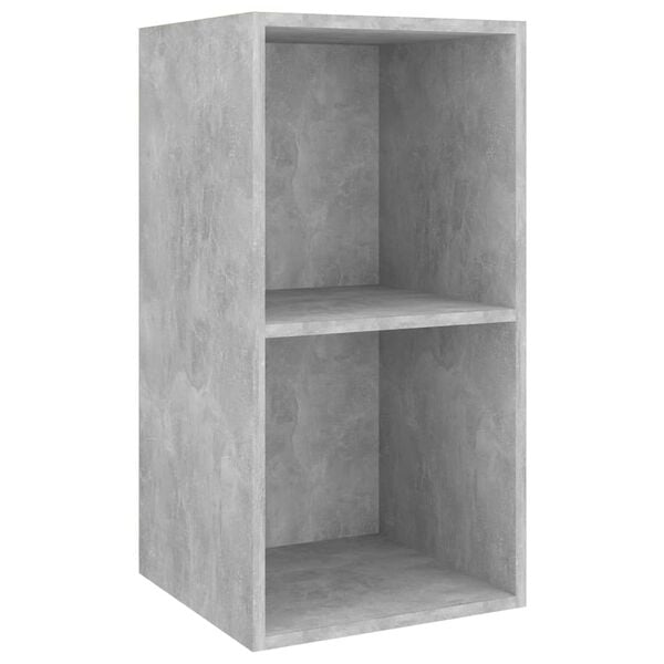 vidaXL TV-Wandschrank Betongrau 37x37x72 cm Holzwerkstoff