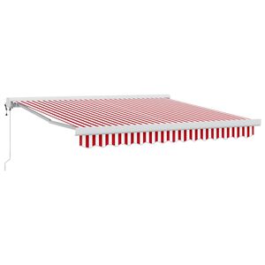 vidaXL Markise Rot und Wei&szlig; 300 x 250 x 165 cm Polyester und Aluminium