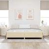 vidaXL Boxspringbett mit Matratze Creme 200 x 200 cm Stoff