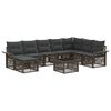 vidaXL Gartensofa-set 9 pcs Grau Poly-Rattan