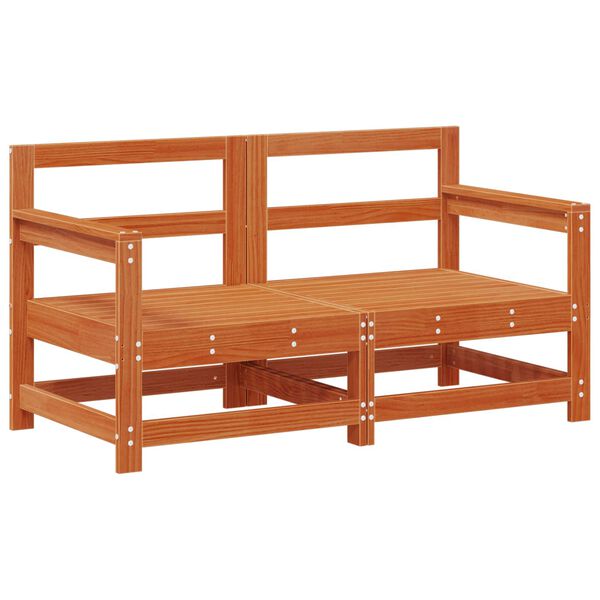 vidaXL Garten-Lounge-Set 7 pcs Wachsbraun Massives Kiefernholz