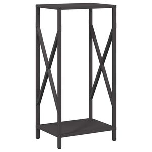 vidaXL Brennholzregal Schwarz 34x25x70 cm Kaltgewalzter Stahl