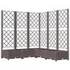 vidaXL Pflanzk&uuml;bel mit Rankgitter Braun 120x120x121,5 cm PP