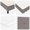 vidaXL Boxspringbett mit Matratze mit LED Taupe 120 x 190 cm Stoff