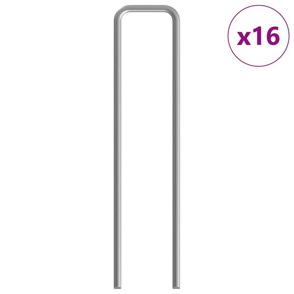 vidaXL Hasenkäfig Silber 400 x 78 x 78 cm Verzinkter Stahl