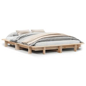 vidaXL Massivholzbett ohne Matratze 120x200 cm Kiefernholz