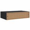 vidaXL Wandregale mit Schubladen 2 Stk. Schwarz 40x23,5x10 cm MDF