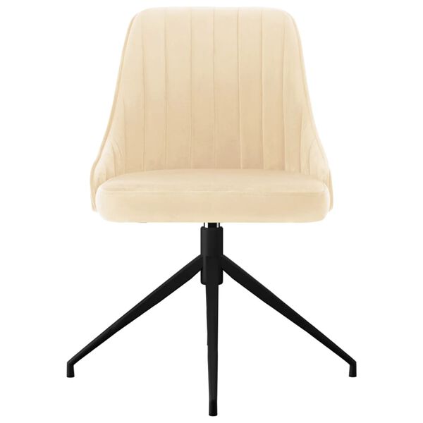 vidaXL Esszimmerst&uuml;hle 6 Stk. Creme Samt