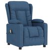 vidaXL Massagesessel Blau Stoff