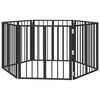vidaXL Hundetor 6 pcs Schwarz 60 x 60 cm Verzinkter Stahl