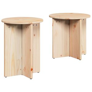 vidaXL Couchtisch 2 pcs Natur