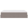 vidaXL Ottoman-Bett mit Matratze Taupe 140x200 cm Stoff