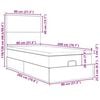 vidaXL Ottoman-Bett mit Matratzen Hellgrau 80x200 cm Samt