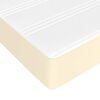 vidaXL Boxspringbett mit Matratze Creme 100x200 cm Kunstleder