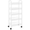 vidaXL K&uuml;chenwagen 5 Etagen Wei&szlig; 46x26x105 cm Eisen