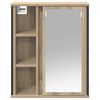 vidaXL Bad-Wandschrank mit Spiegel Sonoma-Eiche 50x21x60 cm