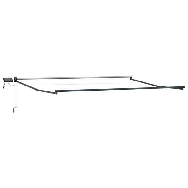 vidaXL Manuelle Gelenkarmmarkise mit LEDs Wei&szlig; 4 x 2 m