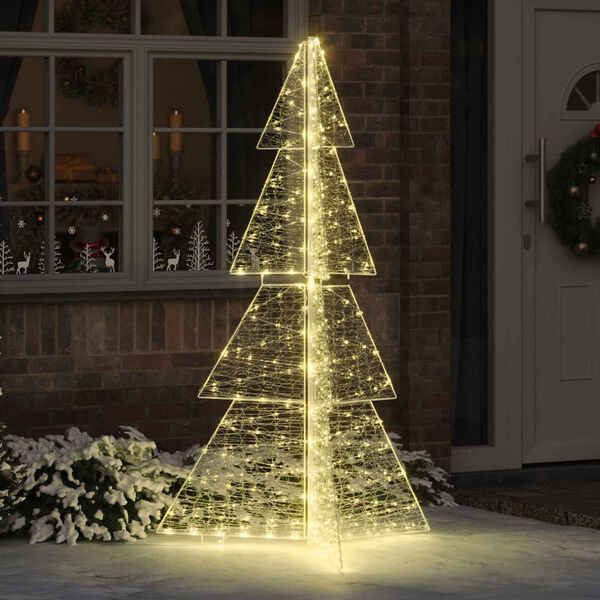 vidaXL Weihnachtsbaum mit 240 LEDs Warmes Wei&szlig; 180 cm Acryl