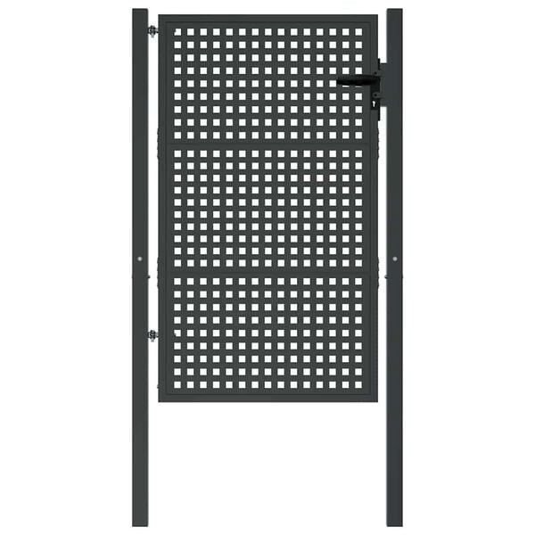 vidaXL Gartentor Anthrazit 100x150 cm Stahl