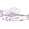 vidaXL Bettrahmen Schwarz 200 x 200 cm Massives Kiefernholz