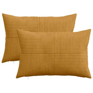 vidaXL Kissenbezug 2 pcs ALMELO Gelb 30 x 50 cm Cord