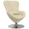 vidaXL Eiersessel Creme 63 x 73 x 90 cm Stoff