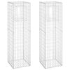 vidaXL Gabionens&auml;ulen 2 Stk. 50x50x180 cm Eisen
