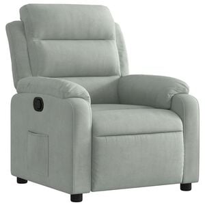 vidaXL Relaxsessel Hellgrau Samt