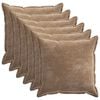 vidaXL Kissenbezug 6 stk. HOUTEN Braun 65 x 65 cm Chenille-Stoff