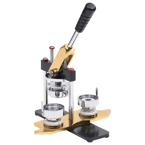 vidaXL Buttonmaschine mit 500 Button-Teilen 25 mm Drehstanze