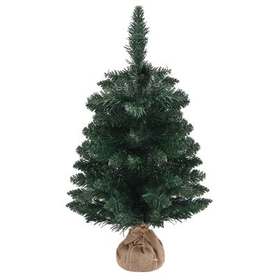 vidaXL Künstlicher Weihnachtsbaum mit Ständer Grün 60 cm PVC