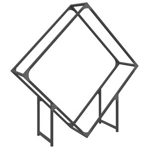 vidaXL Brennholzregal Schwarz 100x25x100 cm Kaltgewalzter Stahl