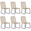 vidaXL 7-tlg. Garten-Essgruppe Poly Rattan und Glas