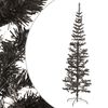 vidaXL Schlanker Weihnachtsbaum Schwarz 210 cm