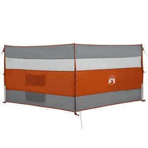 vidaXL Camping-Windschutz Grau und Orange 340x130 cm Wasserdicht