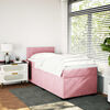 vidaXL Boxspringbett mit Matratze Rosa 90x190 cm Samt